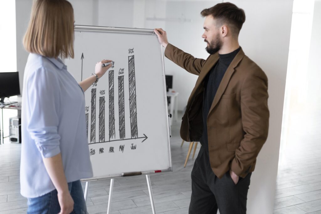 À medida que o negócio gera receita, é importante reinvestir estrategicamente para promover o crescimento sustentável.